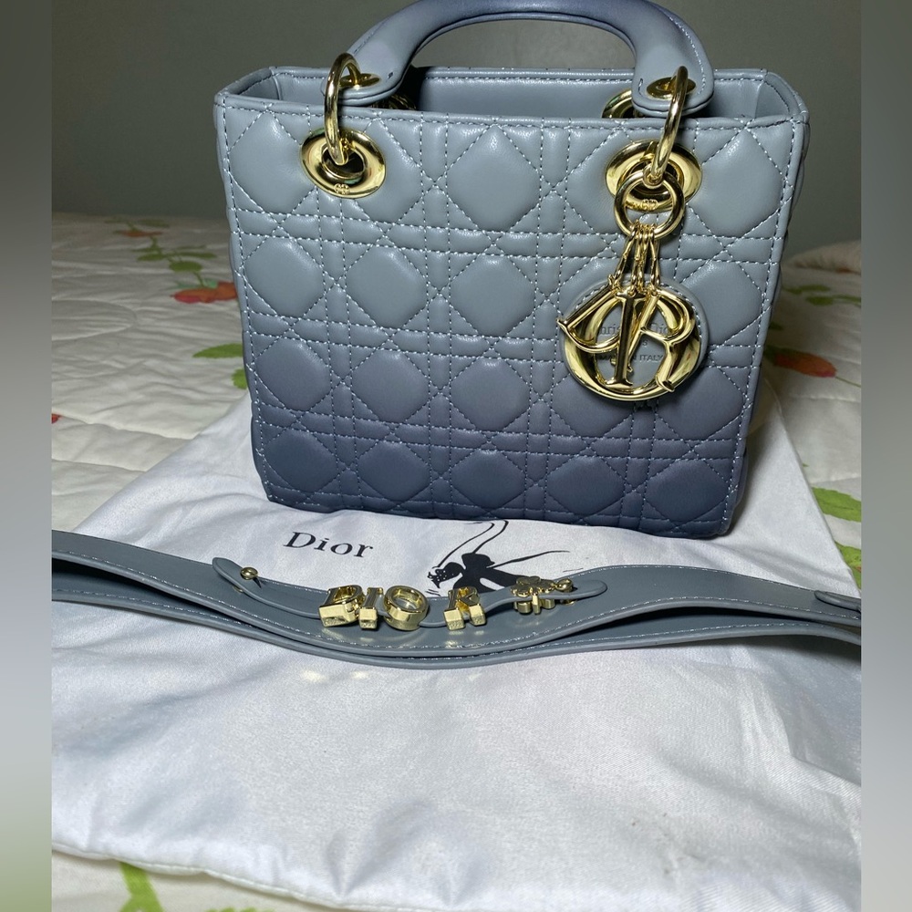 Lady Dior Blue/Grey Ombré - Picture 4 of 10
